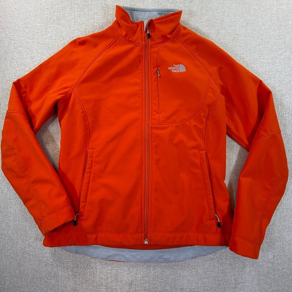 The North Face Women's Orange Medium Apex Bionic Soft Shell Outdoor Jacket Coat